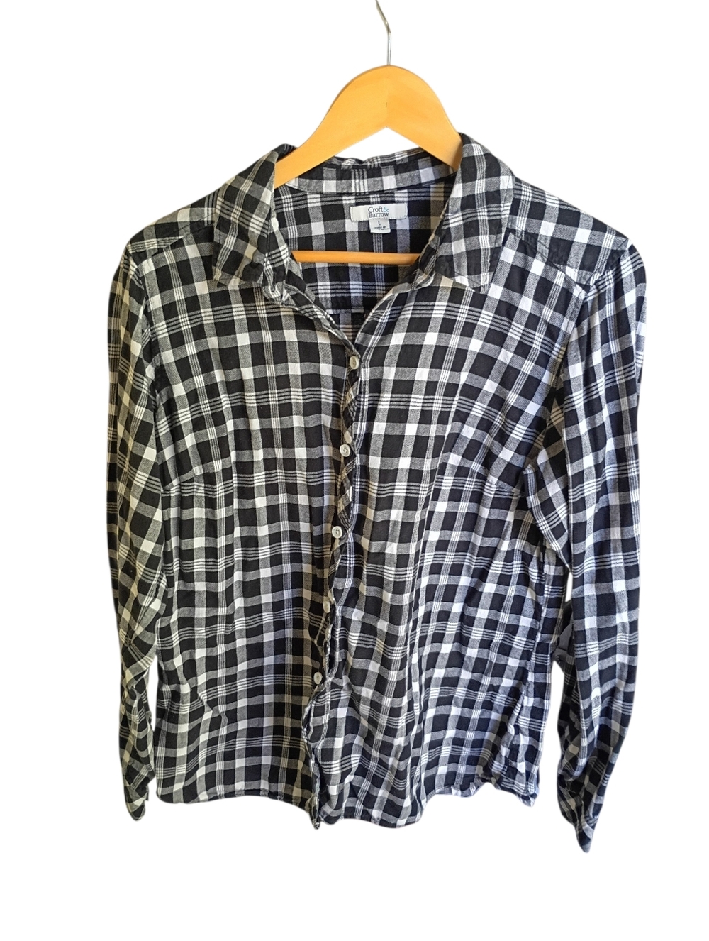 Croft And Barrow Plaid Button Down Longsleeve Size Large